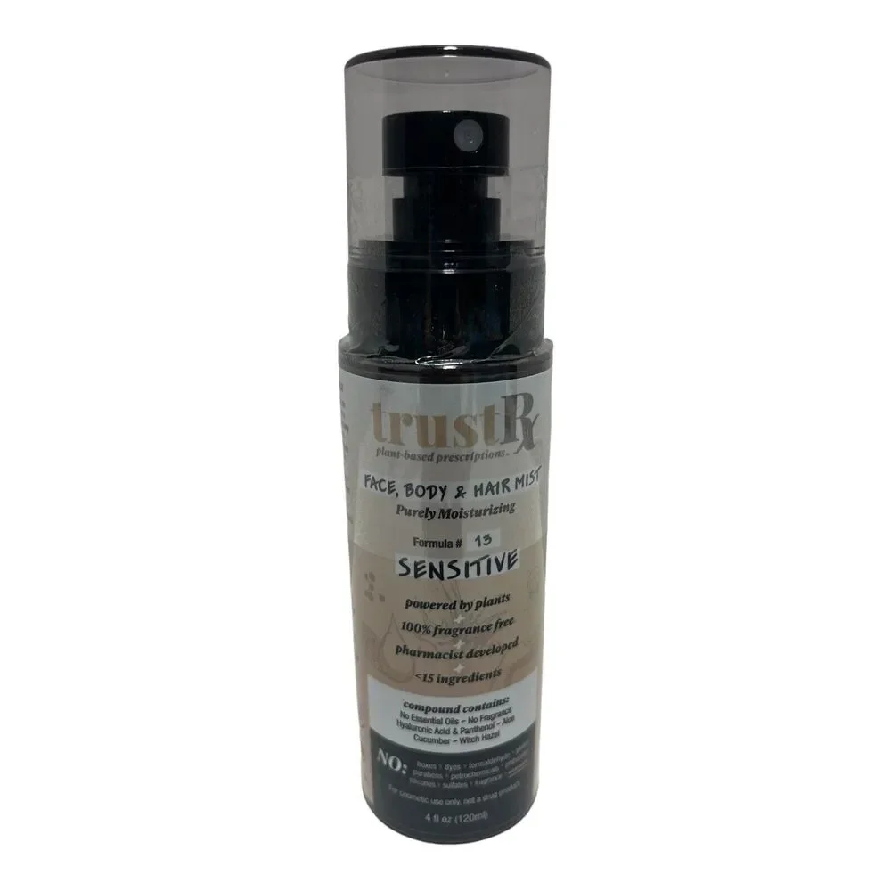 NEW TrustRx Sensitive Face, Body, Hair Mist Moisturizing Formula 13 Plant Based